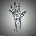 metroid hand sketch