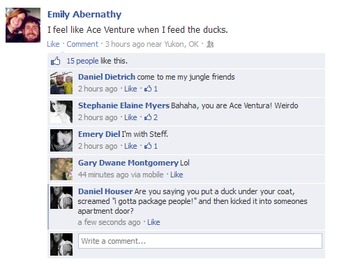 ace ventura kicking ducks
